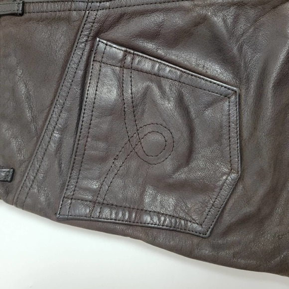 Vintage Birdy Brown Leather Shorts Size 36 - Picture 2 of 10